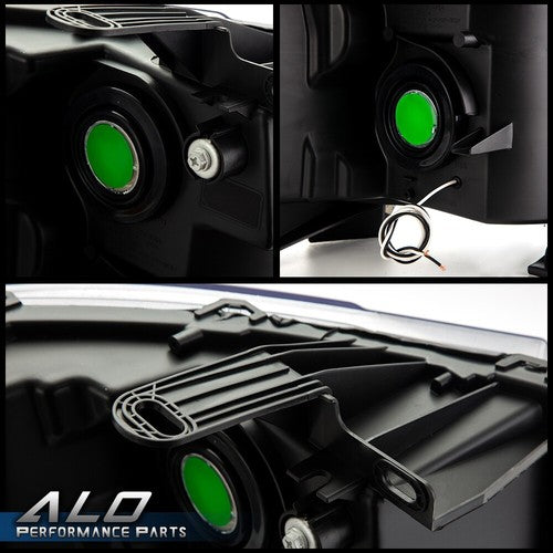 Solid Spare Fit For 07-14 Chevy Silverado 1500/2500/3500 LED DRL Strip Headlights Black