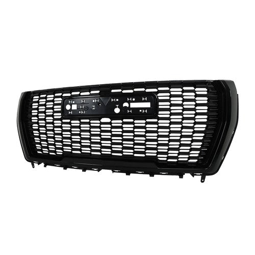 Solid Spare Gloss Black Plastic Bumper Grille Compatible For 2021-23 GMC Yukon&Yukon XL 7pcs