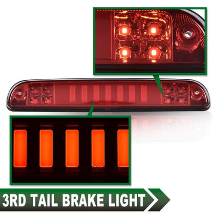 Solid Spare LED Third 3rd Brake Light Fit For 93-11 Ford Ranger 99-16 F-250 F-550 Super Duty