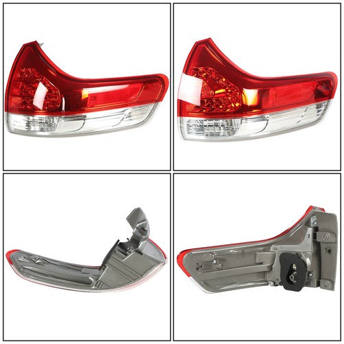 Solid Spare Right Passenger Side Tail Light Fit ForToyota Sienna 2011-2014 New Chrome Red