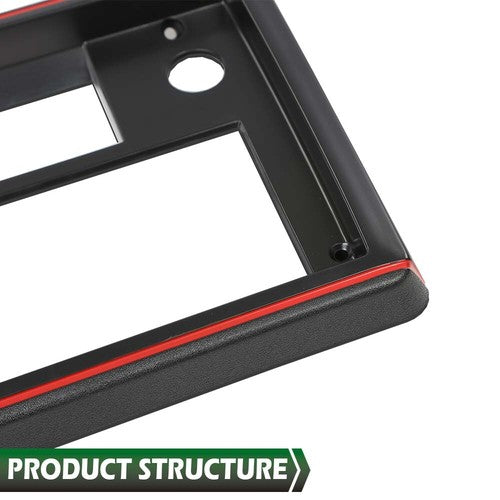 Solid Spare Fit For 81-88 El Camino Monte Carlo SS Radio Face Plate Black with Red Trim