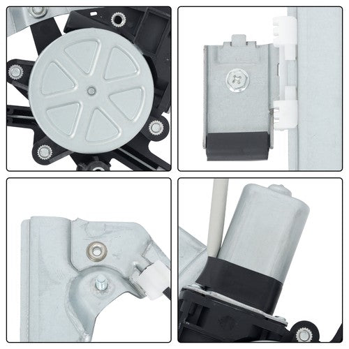 Solid Spare For Chevy Silverado GMC Sierra 2007-2014 1 Pair Window Regulator w/ Motor