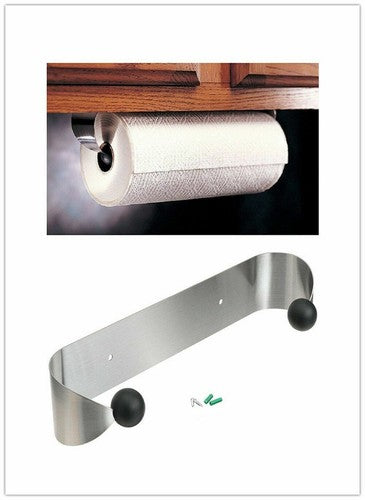 Solid Spare Paper Towel Holder Under Cabinet Wall Mount Roll Rack for Kitchen Bathroom