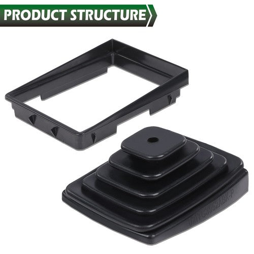 Solid Spare Fit For 97-04 Jeep Wrangler TJ Shifter Boot & Retainer Bezel / Ring Manual Trans