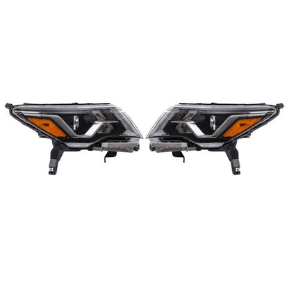Solid Spare Headlights Assembly Set For Nissan Pathfinder 2017-2020 Halogen W/LED DRL Pair