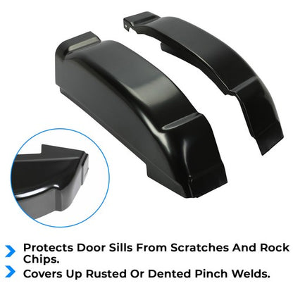 Solid Spare Pair Cab Corners Fit For 2001-2007 Chevrolet Silverado GMC Sierra 4Dr Crew Cab