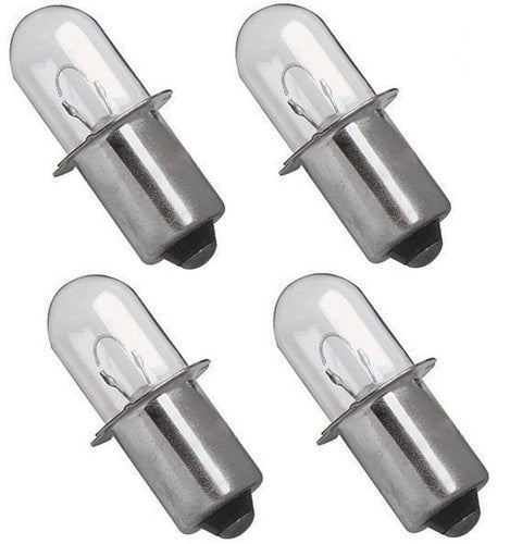 Solid Spare (4) 18 VOLT Flashlight Replacement Xenon Bulb / 18v for RYOBI ONE+ Cordless