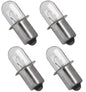 Solid Spare (4) 18 VOLT Flashlight Replacement Xenon Bulb / 18v for RYOBI ONE+ Cordless