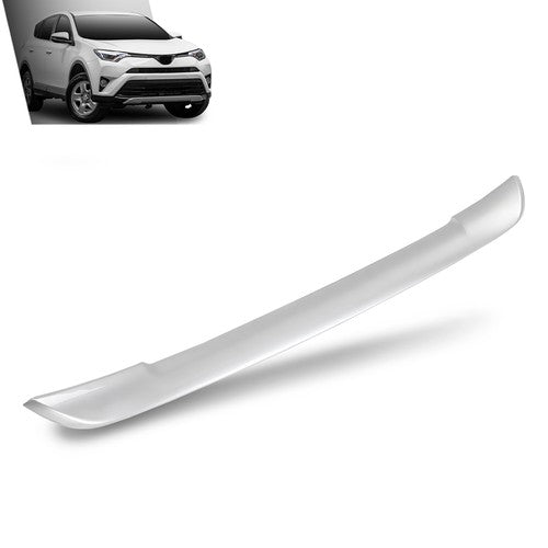 Solid Spare Fit For 2016-2018 Toyota RAV4 Front Bumper Lower Spoiler Face Bar Silver Trim