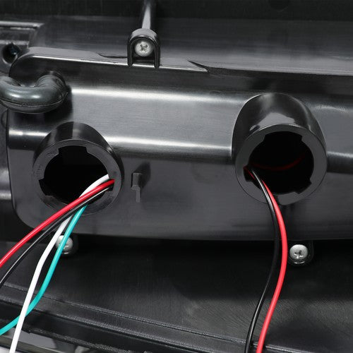 Solid Spare For 2002-06 Chevy Avalanche 1500 2500 LED Tube Bar Black Smoked Tail Lights Pair