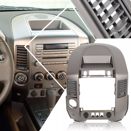Solid Spare For 2004-2006 Nissan Titan Armada Instrument Cluster Dash Panel Dash Radio Bezel