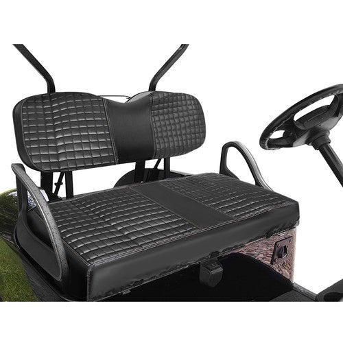 Solid Spare Black Golf Cart Diamond Seat Cover Kit For Club Car Precedent Seat Cushion US