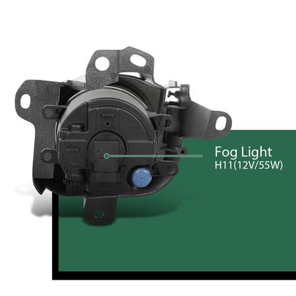 Solid Spare Fog Lights Driving Lamps w/ Bulbs+Wiring+Switch Fit For 2010-2011 Toyota Prius