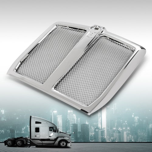 Solid Spare Chrome Grille Assembly with Bug Screen Fit For 2022-2024 Kenworth T680 Next Gen