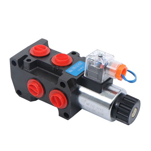 Solid Spare 13GPM Hydraulic Adjustable Variable Flow Control Valve 6 Port 12V DC New