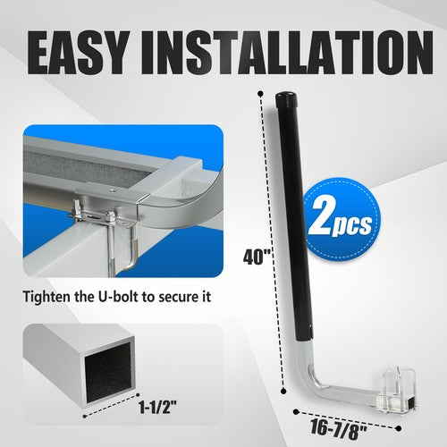 Solid Spare Pair Boat Trailer 40" Guide On Post W/ PVC Poles For Sailboat Trailer