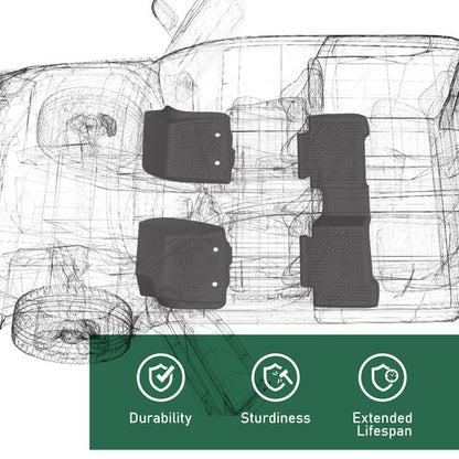 Solid Spare Fit For 1996-2002 Toyota 4Runner All Weather TPE Floor Mats Protection Liners