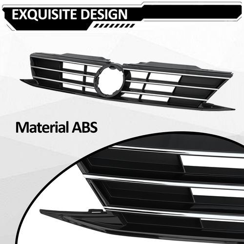 For 2015 2016 2017 2018 VW Volkswagen Jetta Front Bumper Chrome Grille Grill
