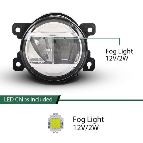 Solid Spare LED Fog Lights Fit For 2021 2022 2023 Honda Odyssey Switch Bezel Wires Relay
