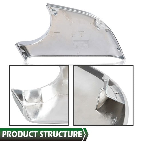 Solid Spare Fit For 2017-2022 Tesla Model 3 Right Side Door Mirror Cover Lower Holder Silver