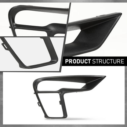 Solid Spare Front Bumper Fog Light Bezel Lamp Trim Left+Right Fit For 18-19 Ford Explorer