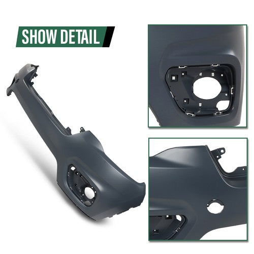 Solid Spare Front Bumper Cover Fit For 2019-2023 Cherokee w/o Park Assist CH1014133