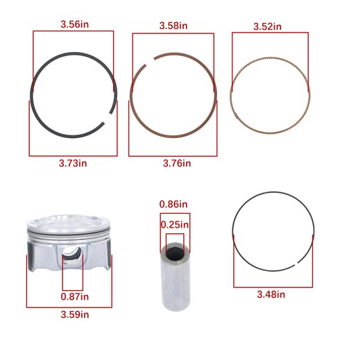Solid Spare New Engine Piston&Piston Ring Set For Hyundai 2010-19 Kia 2011-20 230413CFA0
