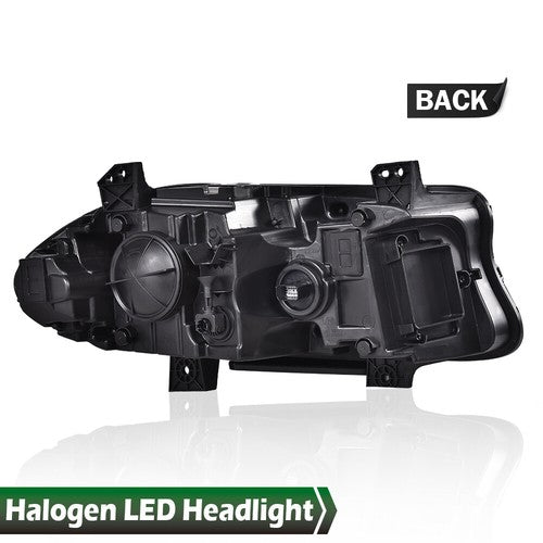 Solid Spare Fit For Dodge Charger 2015-2022 Projector Headlights LED DRL Halogen Lamps Pair