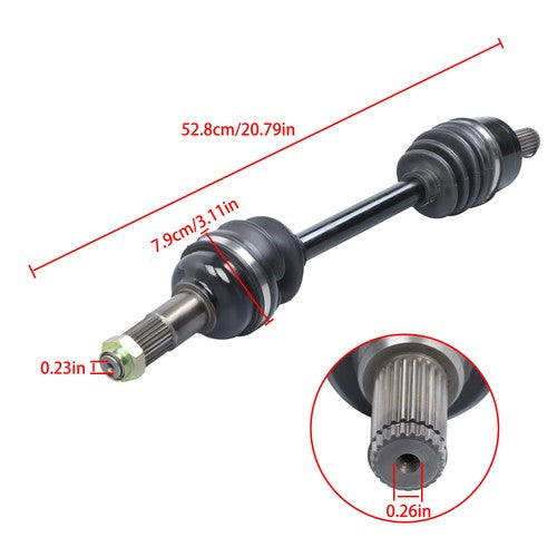 Solid Spare For Yamaha Kodiak 700 YFM700K Rear Left/Right CV Axles Drive Shaft 2016-2024