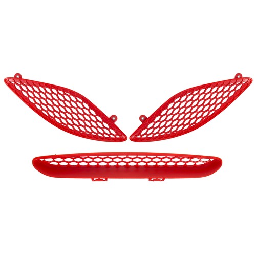 Solid Spare 3Pcs Red Hood Bezel Insert Trims For 2015-20 Dodge Charger 68202462AD 68202581AC