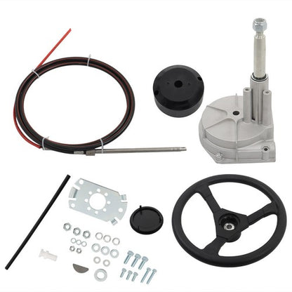 Solid Spare Boat Rotary Steering System Outboard Kit 14 Feet Marine &14' Steering Cable US
