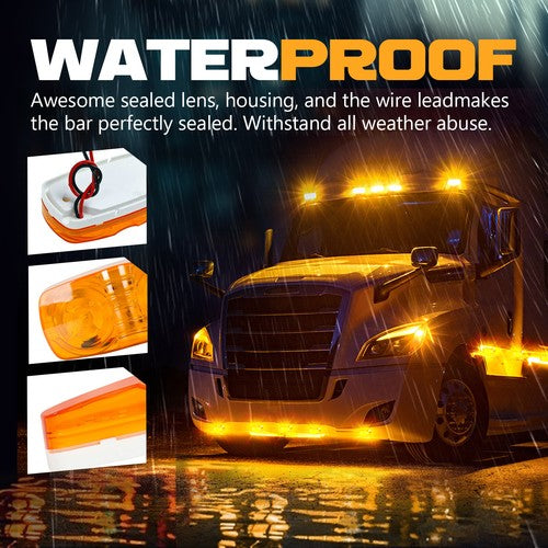 Solid Spare 10X Trailer Amber Marker LED Light Double Bullseye 10 Diodes Clearance Light