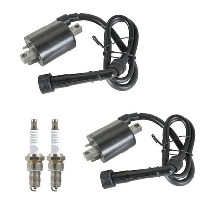Solid Spare For 1987-2000 Yamaha Motorcycle VIRAGO 535 XV535 2Pcs Ignition Coil & Spark Plug