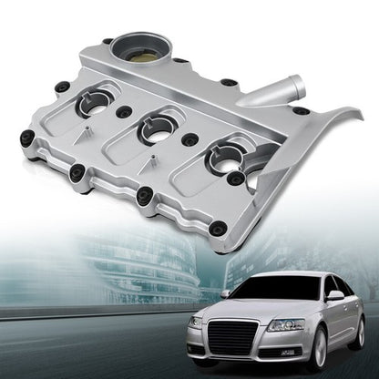 Solid Spare Left Engine Valve Cover w/ Gasket Fit For 2005-2011 Audi A4 A6 Quattro V6 3.2L