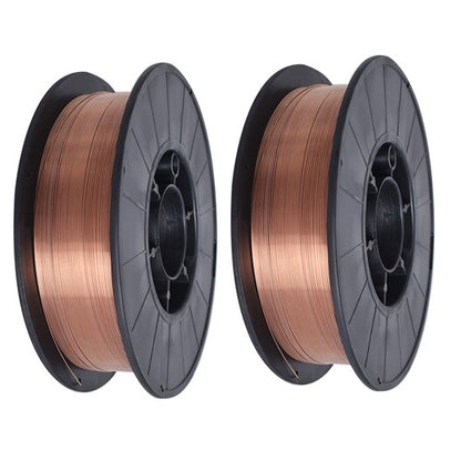 Solid Spare 2 Pack ER70S-6 0.035" (0.9mm) Mild Steel MIG Welding Wire 10-lbs Roll NEW