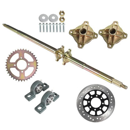 Solid Spare 44in Rear Live Axle Wheel Hub Complete Kit For Go Kart Golf Cart ATV Buggy Quad