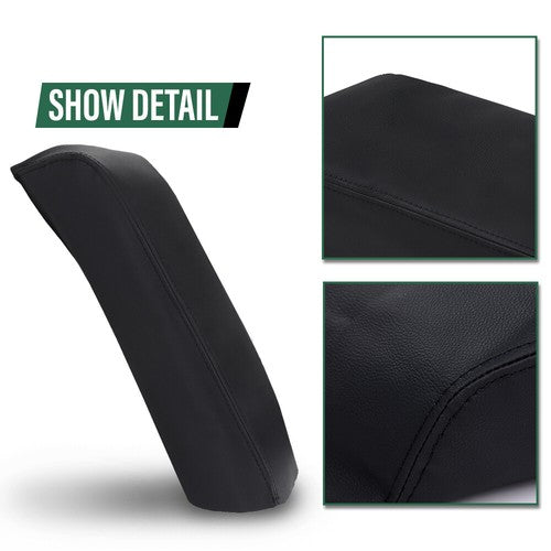 Solid Spare Fit For 2011-2018 Ford Explorer Leather Console Lid Armrest Cover Black Stitch