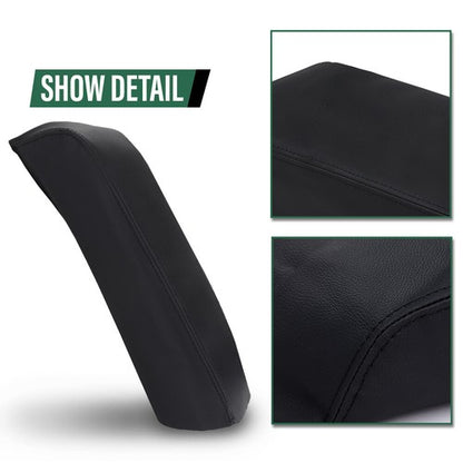 Solid Spare Fit For 2011-2018 Ford Explorer Leather Console Lid Armrest Cover Black Stitch