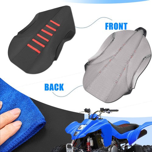 Solid Spare Red Gripper Seat Cover Anti-Slip For Suzuki Quadsport Z400 LTZ400 2003-2009 2008