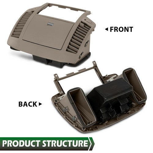 Solid Spare Fit For 05-06 Nissan Altima Dash Radio Center Air Vent Trim Bezel Storage Brown
