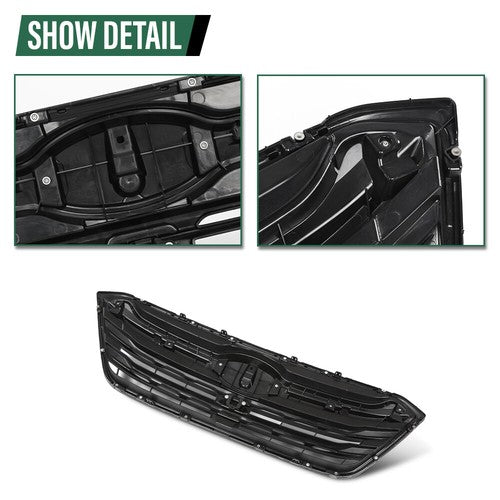 Solid Spare Fit For 20-22 Subaru Outback Front Bumper Upper Grille Black 91121AN08A