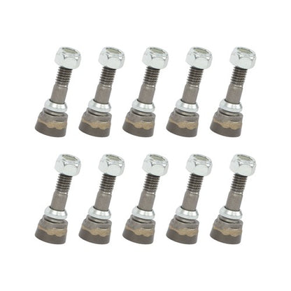 Solid Spare 10 Pack Compatible with 500 11/16" Stump Grinder Teeth For Stump Removal