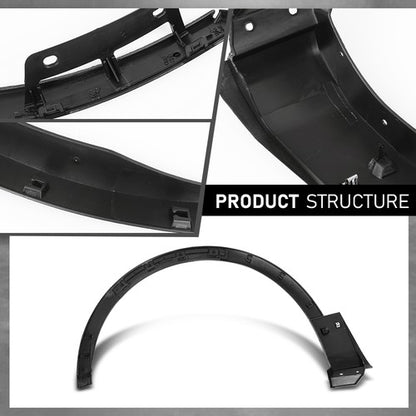 Solid Spare Front Left+Right Fender Flare Wheel Arch Molding Fit For 2016-2019 Ford Explorer