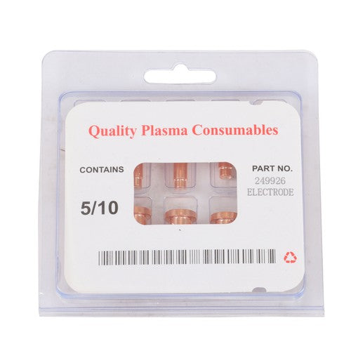 Solid Spare 10pcs Plasma Cutter Torch 249926 249928 Nozzle + Electrodes for Miller XT40 XT30