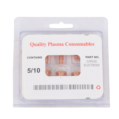 Solid Spare 10pcs Plasma Cutter Torch 249926 249928 Nozzle + Electrodes for Miller XT40 XT30