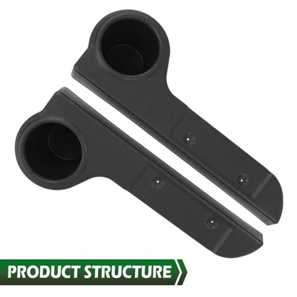 Solid Spare Universal Black Rear Seat Arm Rest Cup Holder for EZGO Club Car Yamaha Golf Cart