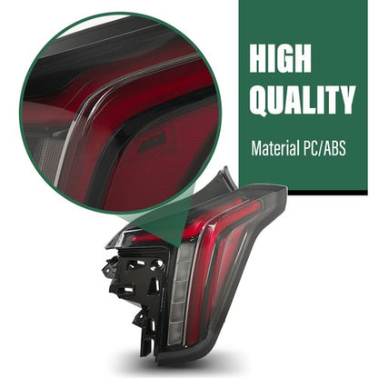 Solid Spare LED DRL Tail Light Fit For 2020-2025 Cadillac CT5 Rear Lamp Right Side RH