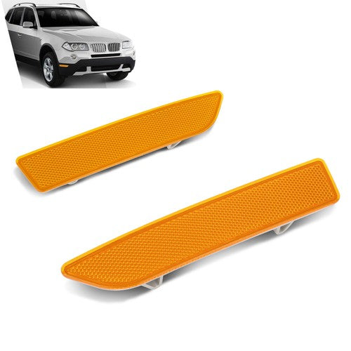 Solid Spare 2pcs Front Side Bumper Marker Reflector Light Fit For 2007-2010 BMW X3 E83