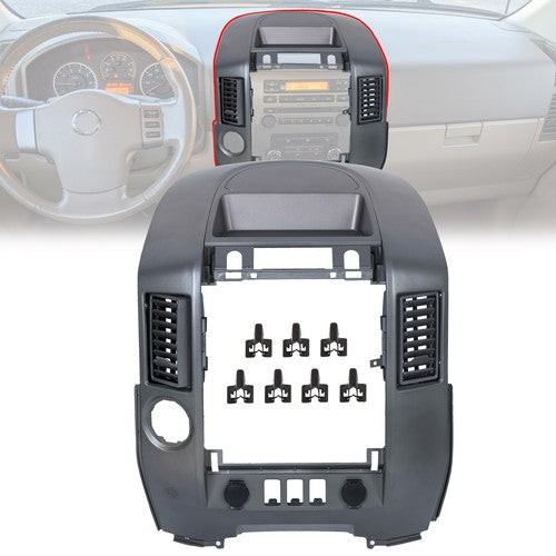 Solid Spare NEW For 04 05 06 Nissan Titan Armada Instrument Panel Lid Dash Radio Bezel ABS
