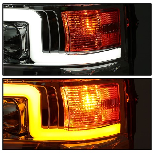 Solid Spare For 15-19 Chevy Silverado 2500HD 3500HD Sequential LED DRL Projector Headlights